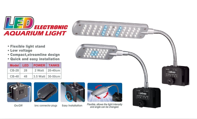 ˮ��LED�е�28/48���� LED Aquarium Clip Light